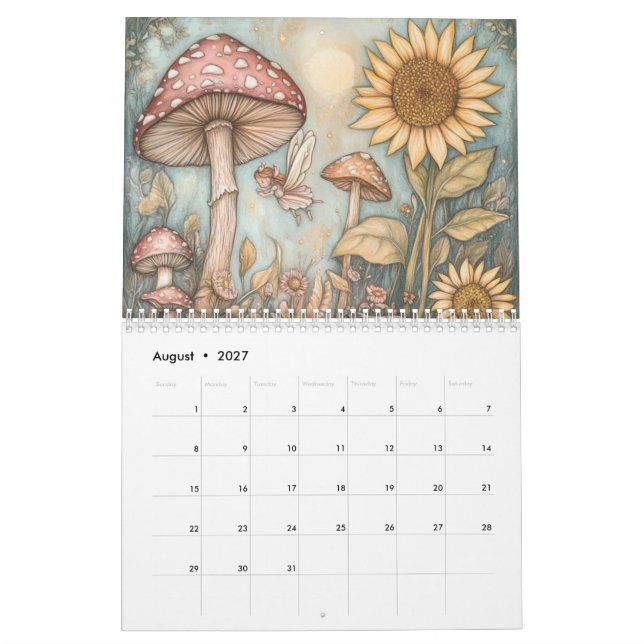 Pilzkalender, Pilzkalender Kalender (Aug 2027)
