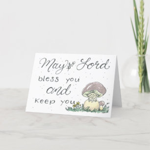 Pilzkarte für Wasserfarben Dankeskarte