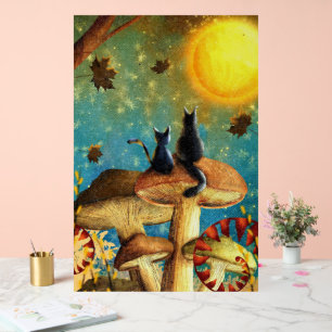 Pilzkätzchen acrylschild