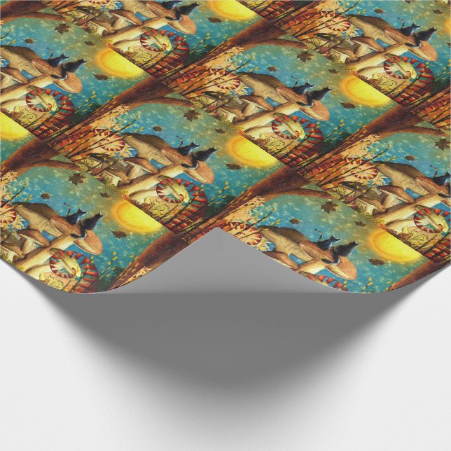 Pilzkatzen Geschenkpapier (Ecke)
