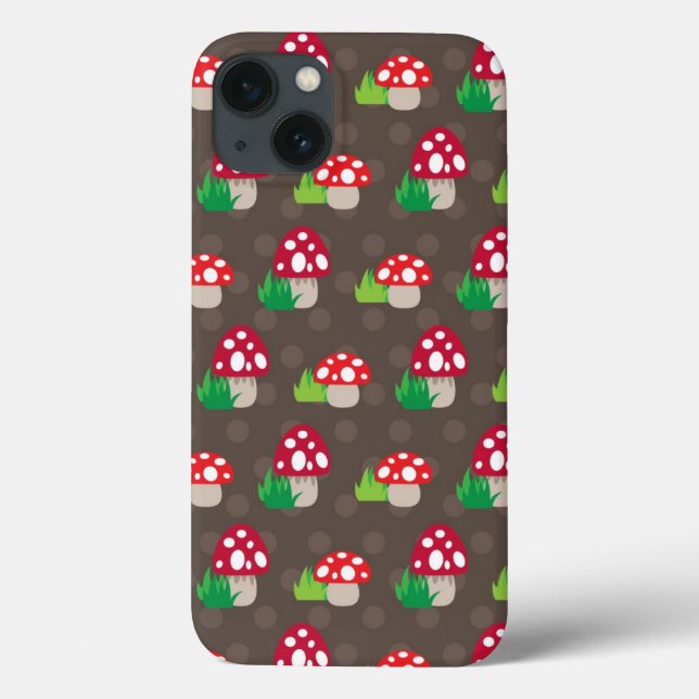 Pilzkinder-Muster Case-Mate iPhone Hülle (Rückseite)