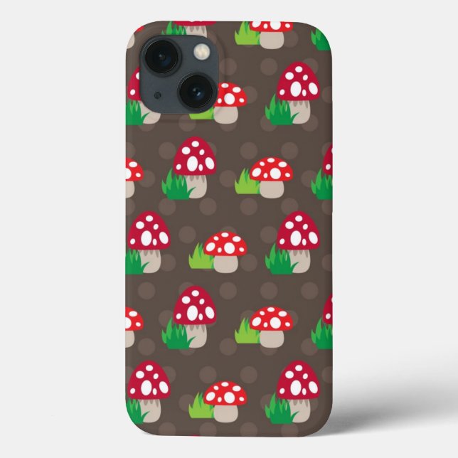 Pilzkindermuster Case-Mate iPhone Hülle (Rückseite)