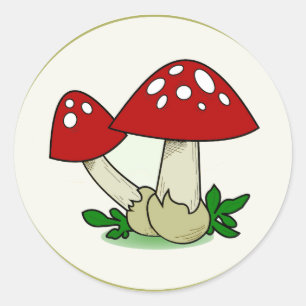 Pilzkleber Runder Aufkleber