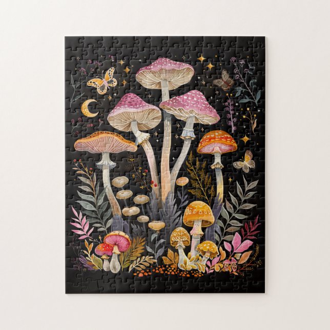 Pilzmotten und Mond Puzzle (Vertikal)