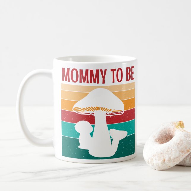 Pilzmuschel als Babydusche Kaffeetasse (Mit Donut)