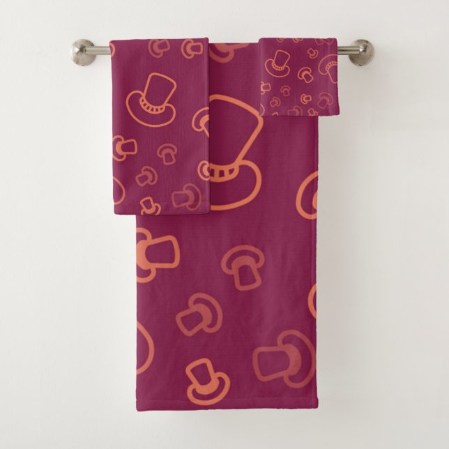 Pilzmuster Badhandtuch Set (Insitu)