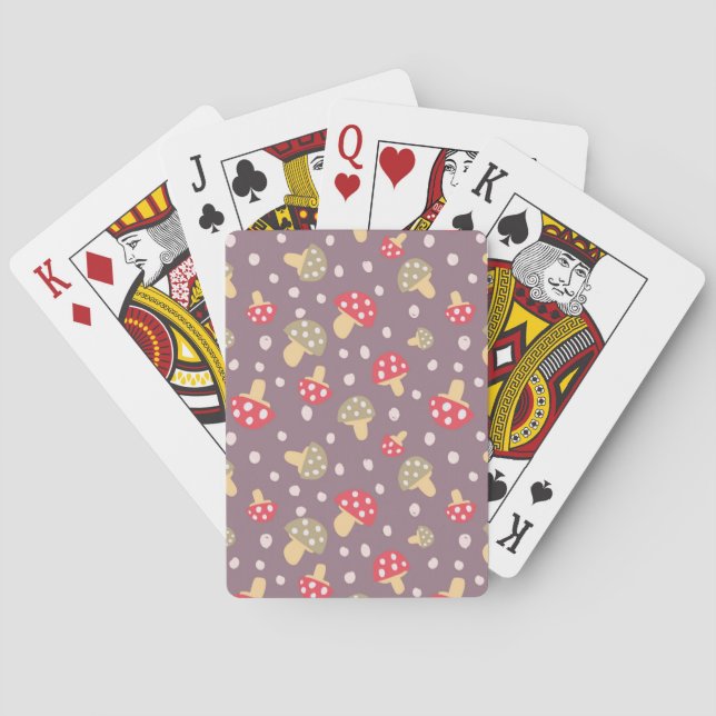 Pilzmuster Spielkarten (Rückseite)