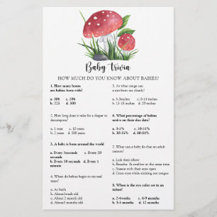 Pilzpilz Baby Dusche Baby Trivia