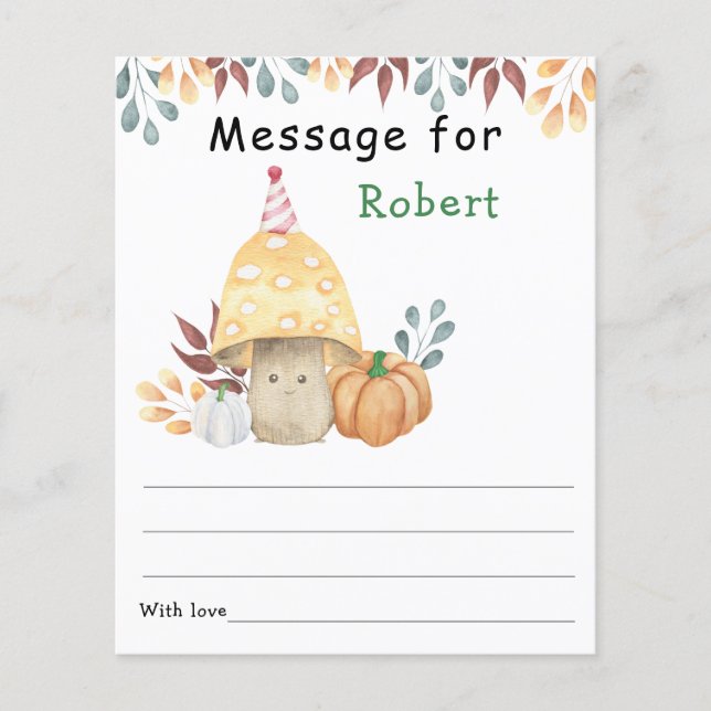 Pilzpilz Geburtstagskapsel (Vorderseite)