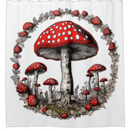 Pilzpilz-Pflanze Duschvorhang