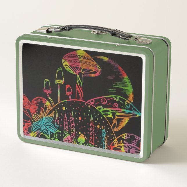 Pilzraum Metall Brotdose (Rückseite)