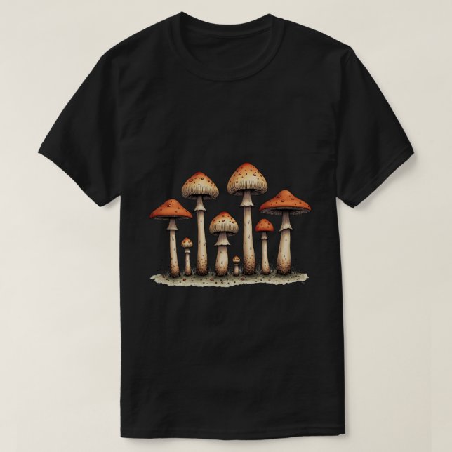 Pilzreihe T-Shirt (Design vorne)