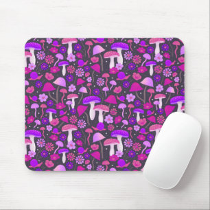 Pilzsäcke, Trippelpink, Lila und schwarz Mousepad