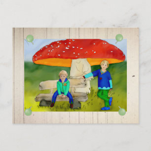Pilzschirm Postkarte