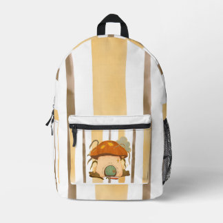 Pilzstreifen Bedruckter Rucksack