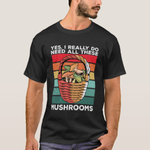 Pilzsuche Retro Vintage Morchel Jäger Futtersuche T-Shirt