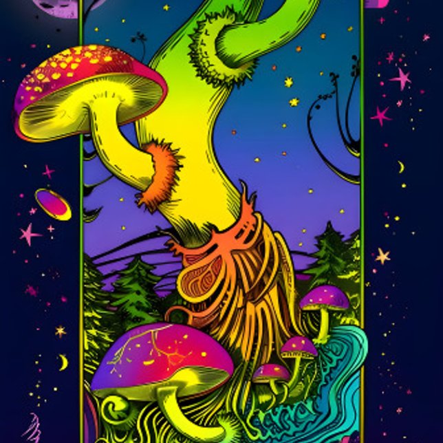 Pilztrippy-Farben psychedelisch Skateboard (Von Creator hochgeladen)