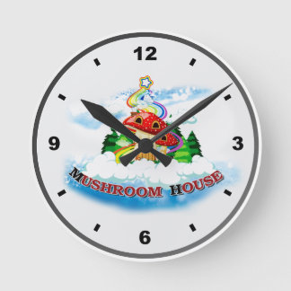 Pilzuhr Runde Wanduhr