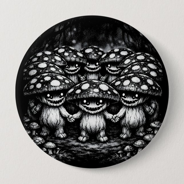 Pilzvolk • Waldkreaturen von BurnsInHell Button (Vorderseite)