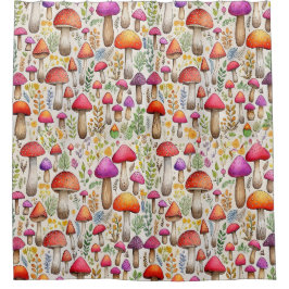 Pilzwald Duschvorhang