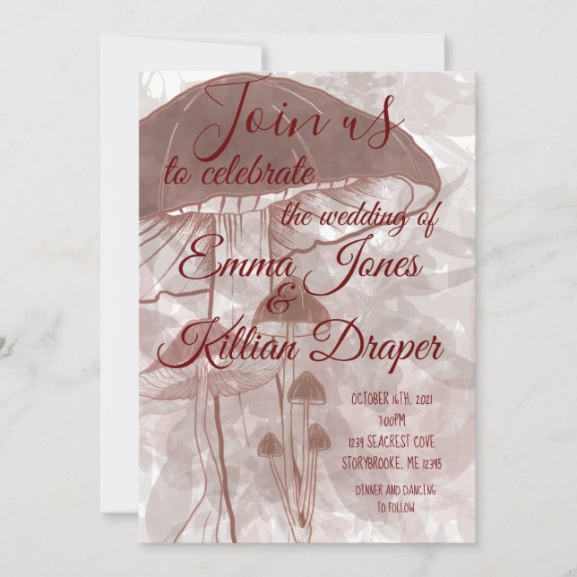 Pilzwald Einladung (Vorderseite)