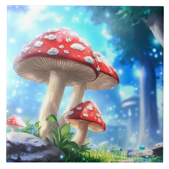 Pilzwald Fliese (Vorderseite)