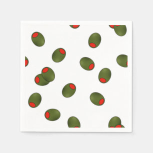 Pimento Olives Paper Napkins Serviette