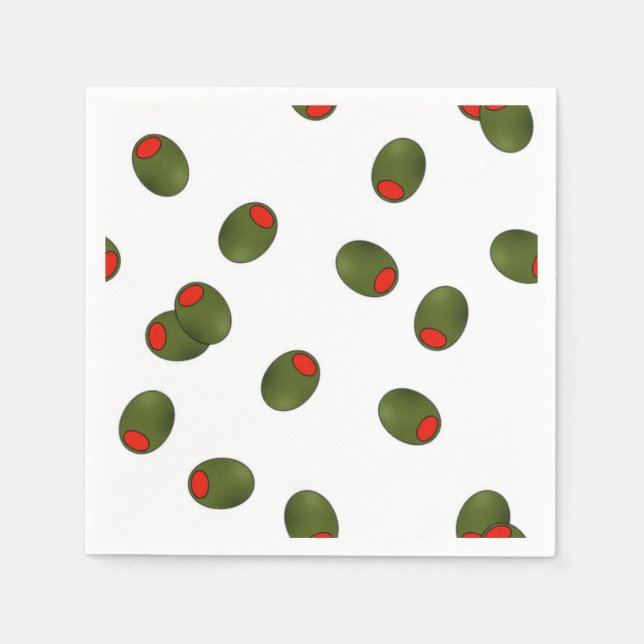 Pimento Olives Paper Napkins Serviette (Vorderseite)