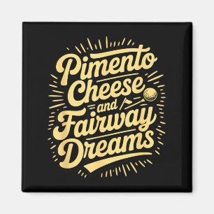 Pimentokäse und Fairway-Träume lustiger Golf-Fan Magnet