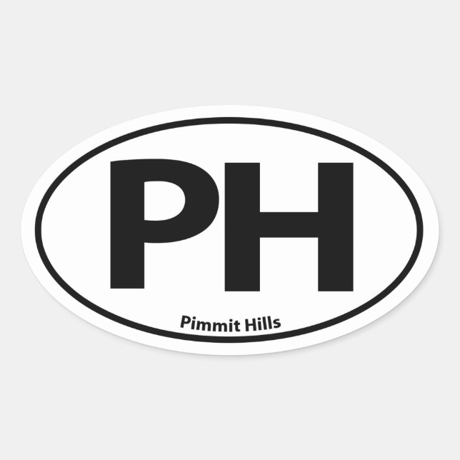 Pimmit Hills Oval Sticker (Vorderseite)