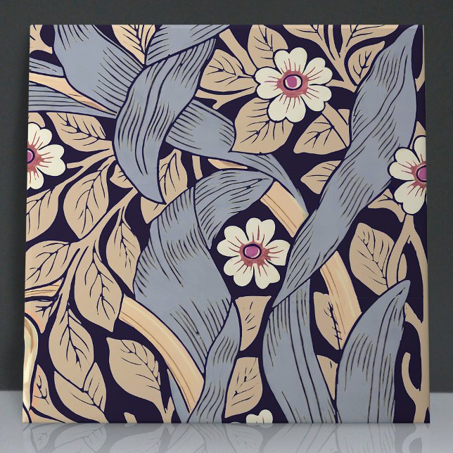 Pimnel Nahtlos 2 von 12 dusty Blue & Yellow Fliese (Von Creator hochgeladen)