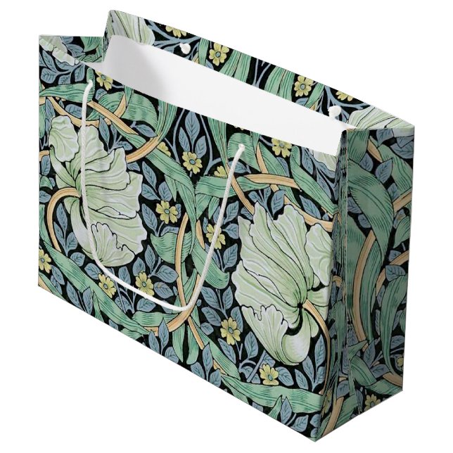 Pimnel, William Morris große Geschenktasche Geschenktüte (Vorderseite Schrägansicht)