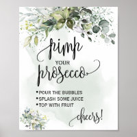 Pimp deine Prosecco-Eukalyptus-Sukkulenten-Grün-Sc