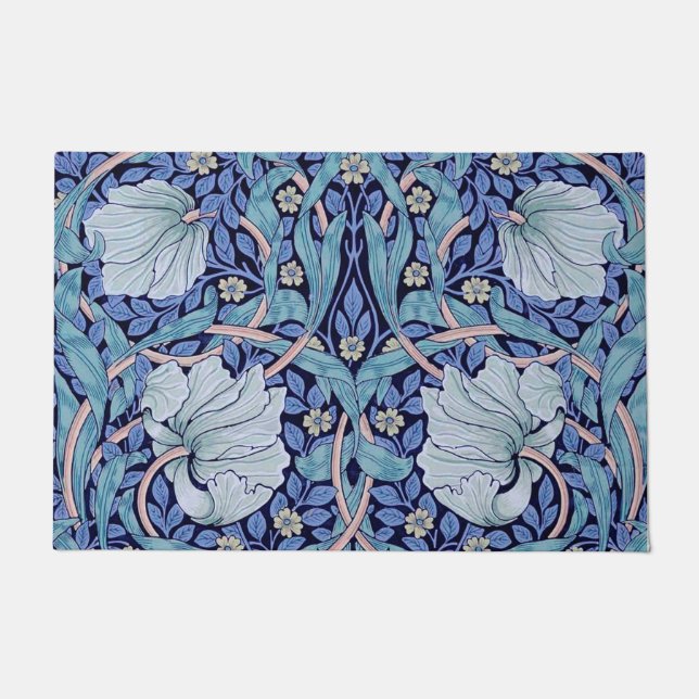 Pimpernel Blau, William Morris Fußmatte (Vorderseite)