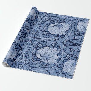 Pimpernel Blue Monotone, William Morris Geschenkpapier