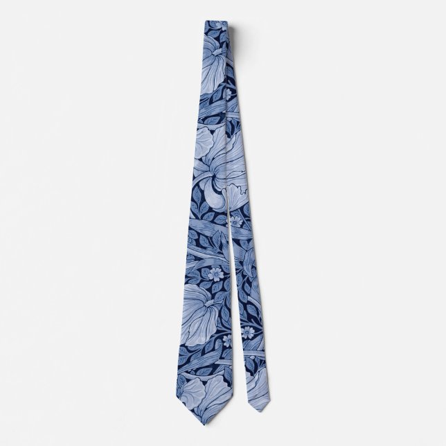 Pimpernel Blue Monotone, William Morris Krawatte (Vorderseite)