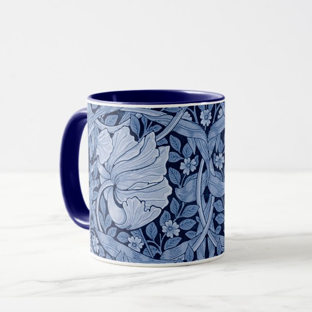 Pimpernel Blue Monotone, William Morris Tasse (Vorderseite Links)