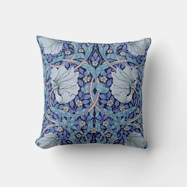 Pimpernel Blue, William Morris Kissen (Vorderseite)