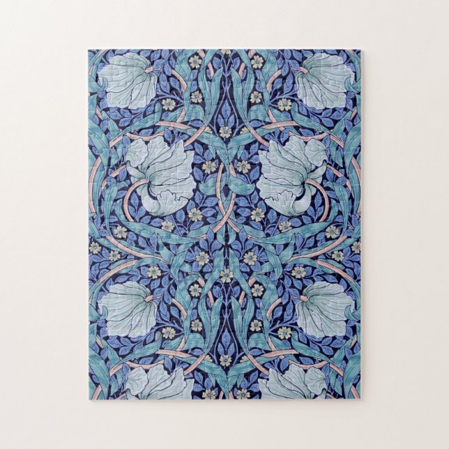 Pimpernel Blue, William Morris Puzzle (Vertikal)