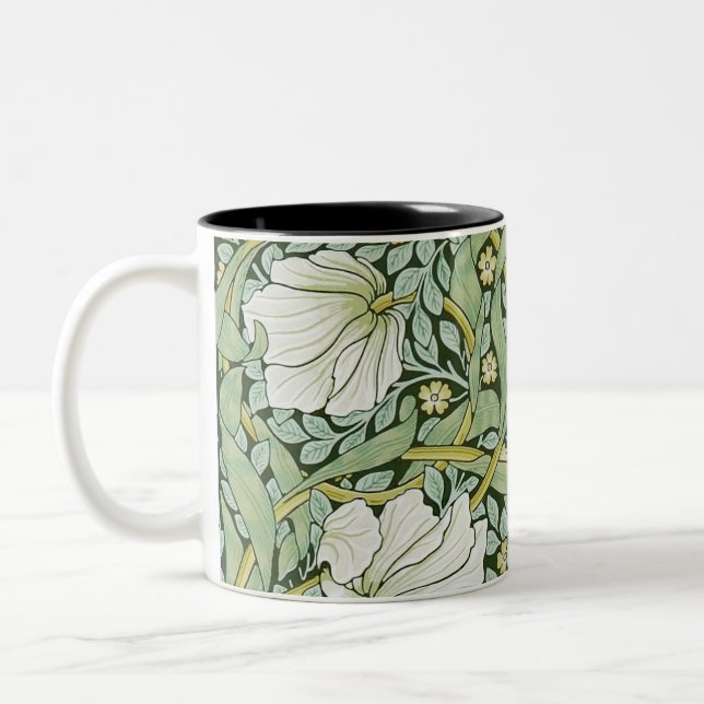 Pimpernel Design von William Morris Zweifarbige Tasse (Links)