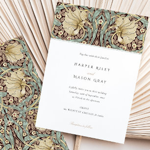 Pimpernel Elegant Floral Art Nouveau Hochzeit Einladung