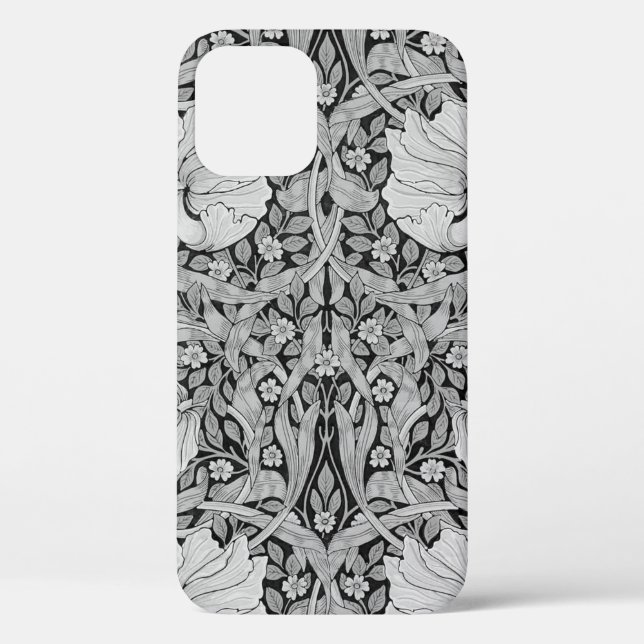 Pimpernel Gray Monotone, William Morris Case-Mate iPhone Hülle (Rückseite)