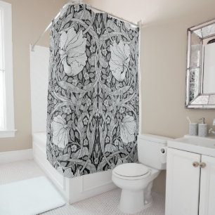 Pimpernel Gray Monotone, William Morris Duschvorhang