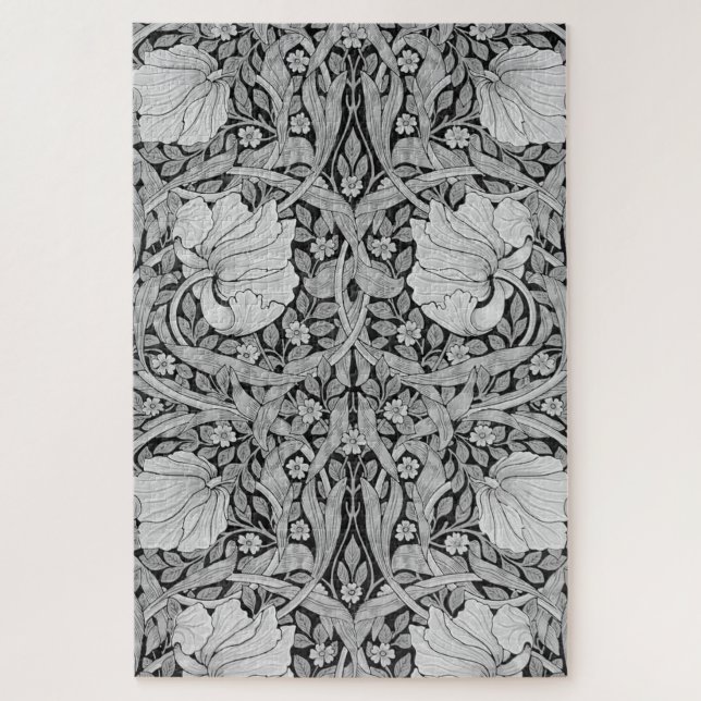 Pimpernel Gray Monotone, William Morris Puzzle (Vertikal)