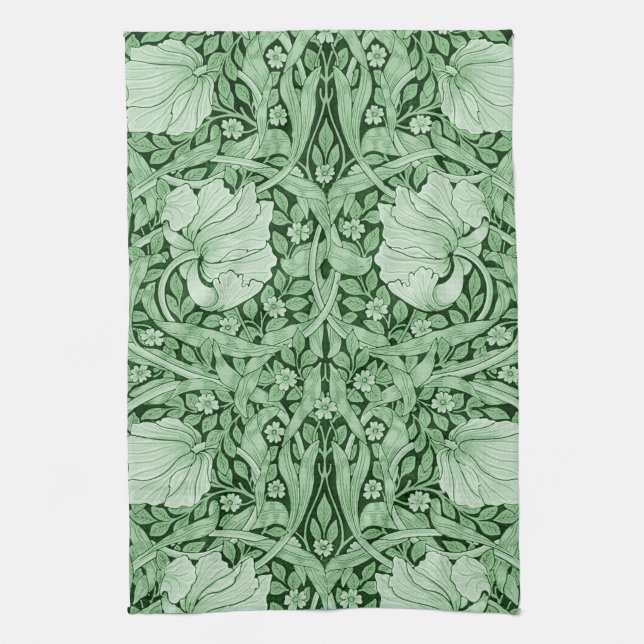 Pimpernel Green, William Morris Geschirrtuch (Vertikal)