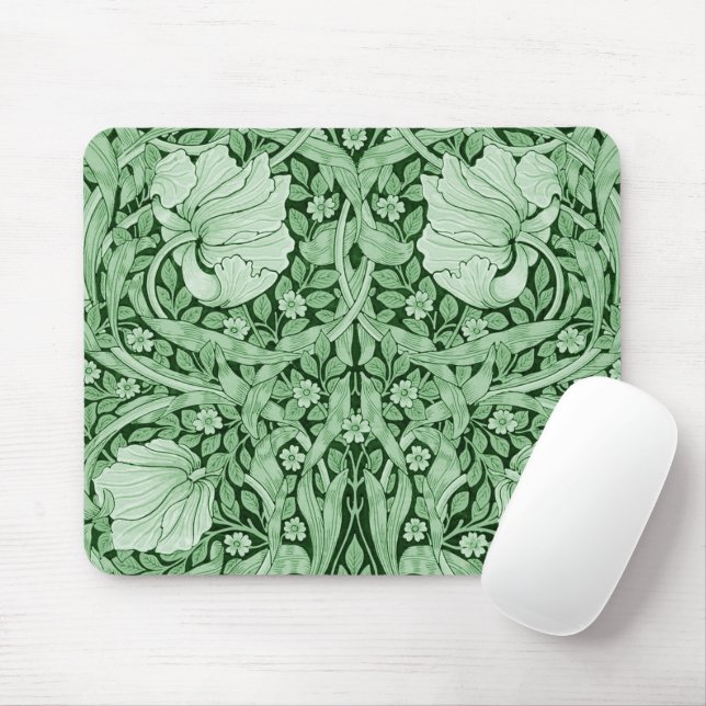 Pimpernel Green, William Morris Mousepad (Mit Mouse)