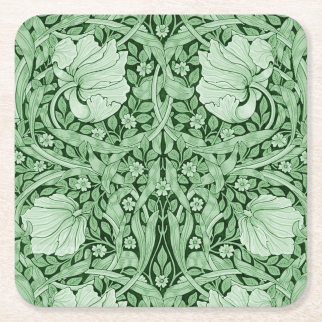 Pimpernel Green, William Morris Rechteckiger Pappuntersetzer (Vorderseite)
