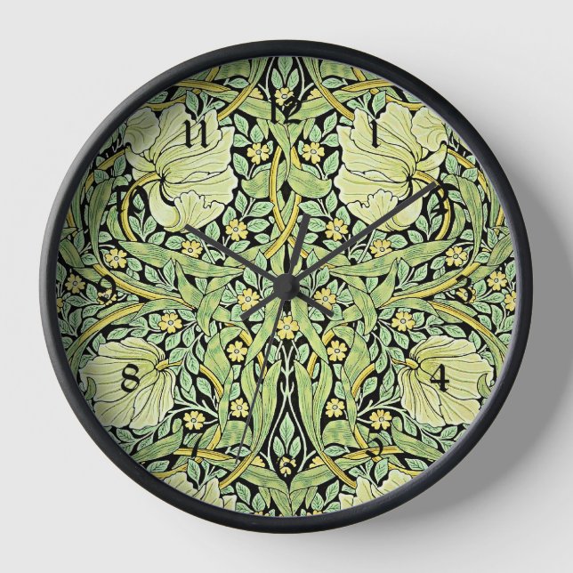 Pimpernel (grün) von William Morris, Uhr (Vorderseite)