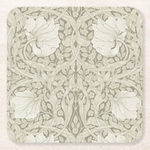 Pimpernel Ivory, William Morris Rechteckiger Pappuntersetzer