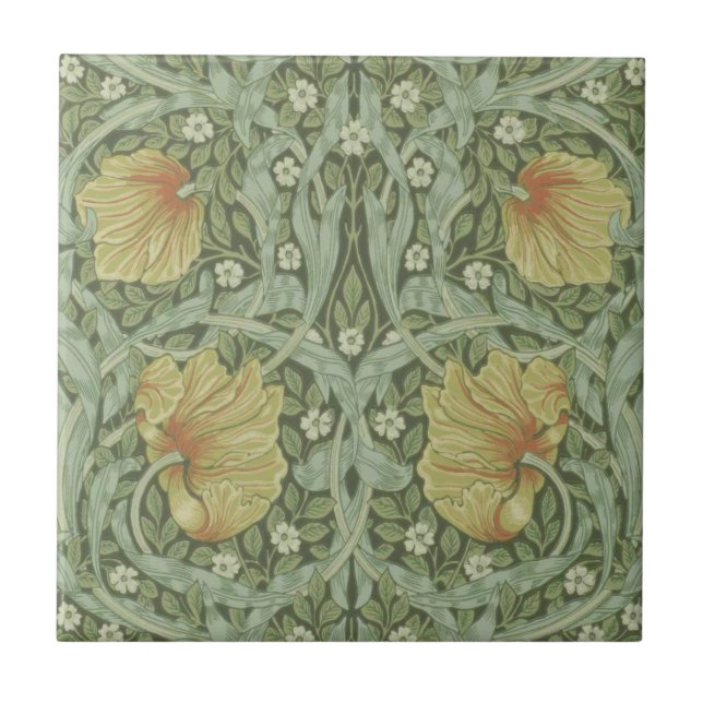 Pimpernel Pattern (von William Morris) Fliese (Vorderseite)